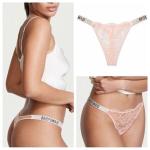 New! Victorias Secret very sexy shine strap bridesmaid thong panty 4229